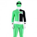 Supply Green with White And Black Lycra Spandex Unisex Full body Zentai Suit