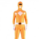 Supply Orange And White Lycra Spandex Unisex Super Hero Full body Zentai Suit