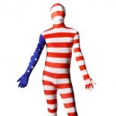 Pattern of American Flag Unisex Lycra Full body Zentai Suit