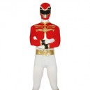 Red And White Super Hero Lycra Full body Zentai Suit