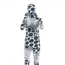 Supply White Black Dot Lycra Spandex Unisex Full body Zentai Suit