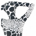 White Black Dot Lycra Spandex Unisex Full body Zentai Suit