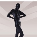 Black Shiny Metallic Unisex Full body Zentai Suits