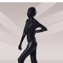 Black Shiny Metallic Unisex Full body Zentai Suits