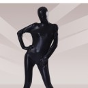 Black Shiny Metallic Unisex Full body Zentai Suits