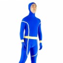 Blue and Yellow Lycra Spandex Unisex Full body Zentai Suit