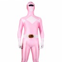 Pink with White Lycra Spandex Unisex Full body Zentai Suit