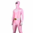 Pink with White Lycra Spandex Unisex Full body Zentai Suit
