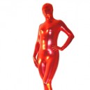 Popular Red Shiny Metallic Unisex Full body Zentai Suit