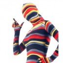 Quality Colorful Stripe Lycra Unisex Breathable Full body Zentai Suit Zentai