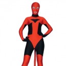 Red And Black Lycra Spandex Full body Zentai Suit