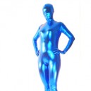 Supply Top Perfect Top Blue Shiny Metallic Unisex Full body Zentai Suit