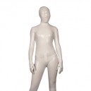 White Shiny Metallic Full body Zentai Suit