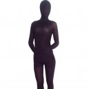 Black Transparent Velvet Unisex Full body Zentai Suit