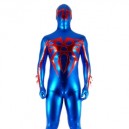 Blue And Red Shiny Metallic Super Hero Full body Zentai Suit