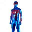 Blue And Red Shiny Metallic Super Hero Full body Zentai Suit