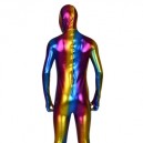 Brilliant Multicolor Shiny Metallic Male Full body Zentai Suit