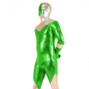 Green And Silver Shiny Metallic Super Hero Full body Zentai Suit