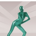 Green Fish Scale Shiny Metallic Full body Zentai Suit