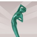 Green Fish Scale Shiny Metallic Full body Zentai Suit