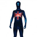 Ideal Blue And Red Shiny Metallic Unisex Full body Zentai Suit