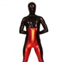 Red And Black Shiny Metallic Full body Zentai Suit
