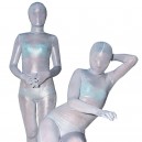 Supply Silver White Velvet Unisex Full body Zentai Suit