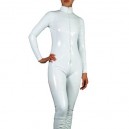White PVC Front Open Unisex Catsuit White PVC Front Open Unisex Catsuit