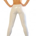 White Shiny Metallic Sexy Trousers