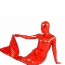 Top Red Shiny Metallic Unisex Full body Zentai Suit