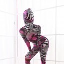 Pink and White Color Combination of Animal Patterns DuPont Full body Zentai Suit Zentai Catsuits Tights