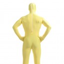 Light Yellow Full Body Spandex Holiday Unisex Lycra Morph Zentai Suit