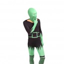 Black and Green Elf Full Body Halloween Spandex Holiday Unisex Cosplay Zentai Suit