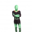 Black and Green Elf Full Body Halloween Spandex Holiday Unisex Cosplay Zentai Suit
