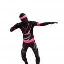 Black and Pink Ninjia Full Body Halloween Spandex Holiday Unisex Cosplay Zentai Suit