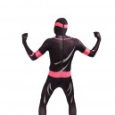 Black and Pink Ninjia Full Body Halloween Spandex Holiday Unisex Cosplay Zentai Suit