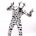 Supply Black and White Dots Cow Cartoon Full Body Halloween Spandex Holiday Unisex Cosplay Zentai Suit