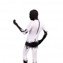 Black and White Ink Full Body Halloween Spandex Holiday Unisex Cosplay Zentai Suit