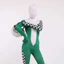 Green Formula One Full Body Spandex Holiday Unisex Cosplay Zentai Suit
