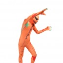 Orange Pumpkin Human Anatomy Full Body Halloween Spandex Holiday Unisex Cosplay Zentai Suit