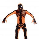 Orange Skull Full Body Halloween Spandex Holiday Unisex Cosplay Zentai Suit