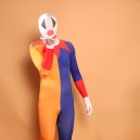 Orange and Blue Clown Halloween Full Body Spandex Holiday Unisex Lycra Morph Zentai Suit
