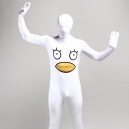 White Chicken Cartoon Full Body Halloween Spandex Holiday Unisex Cosplay Zentai Suit