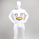 White Chicken Cartoon Full Body Halloween Spandex Holiday Unisex Cosplay Zentai Suit