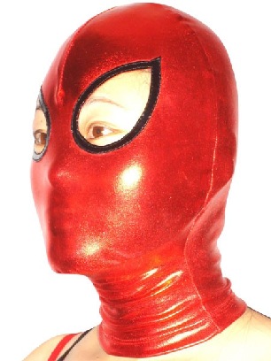 Red Shiny Metallic Cosplay Hood