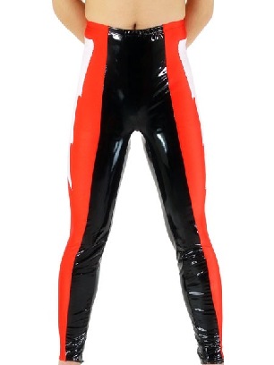 Red Black&White PVC Pants