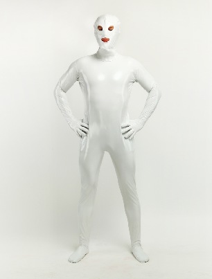 Zentai White Unisex PVC Clothes