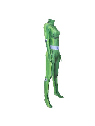 Halloween costume Totally Spies anime Green Girl Agent Group Mandy Cosplay zentai suit