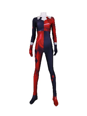 Halloween Adult Kids costume DC Comics Jester Girl Cosplay Harley Quinn Clown Female zentai suit