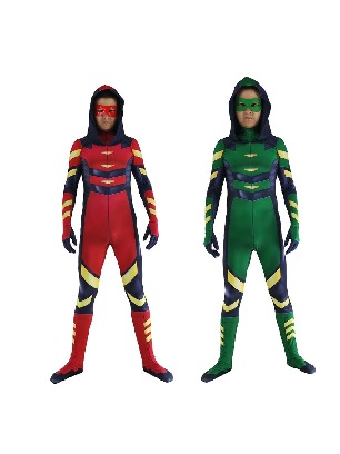 Halloween adult children anime movie hero Green Arrow Red Arrow cosplay zentai suit
